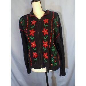 Work in Progress Full Zip Christmas Sweater